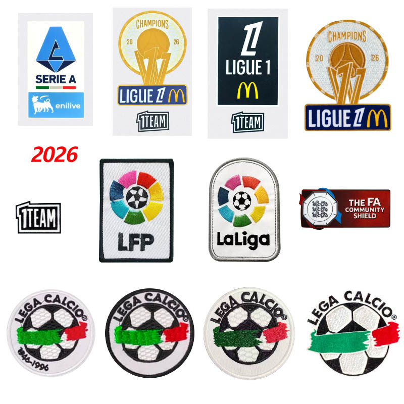 AC Milan Football Patch Juventus Serie A League Patch Inter Milan Team Honor Badge Ligue 1 Patch PSG Paris
