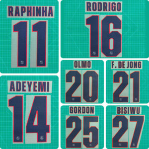 Football Idol Numbers 2026-27 Barcelona Away II Football Jersey Number RAPHINHA Team numbers and names RODRIGO