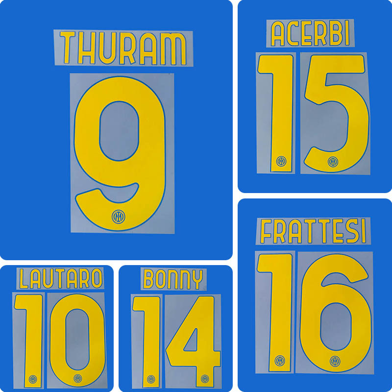 Football Idol Numbers 2026-27 Inter Milan Away II Football Jersey Number THURAM Team numbers and names LAUTARO