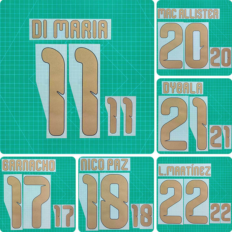 Football Idol Numbers 2026 Argentina Football Jersey Number DI MARIA Team numbers and names DYBALA